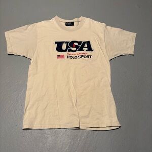 Vintage polo sport Ralph Lauren made in USA tshirt size large